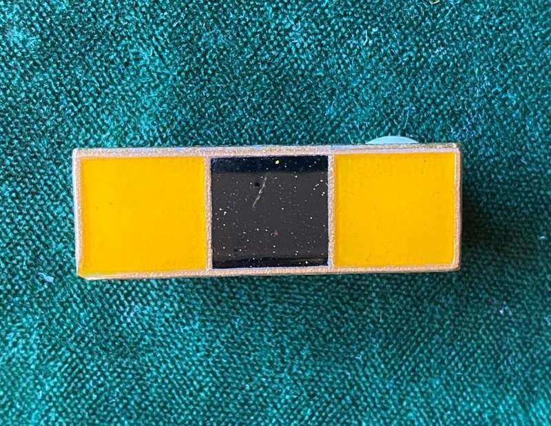 FINANCE SERVICES CORPS BERET BAR SAFFRAN /BLACK /SAFFRAN- 2 PINS