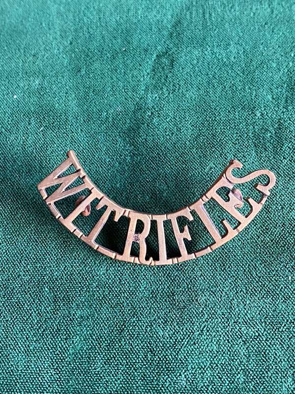 WITWATERSRAND RIFLES TITLE-WORN 1932-1950'S- 2 LUGS