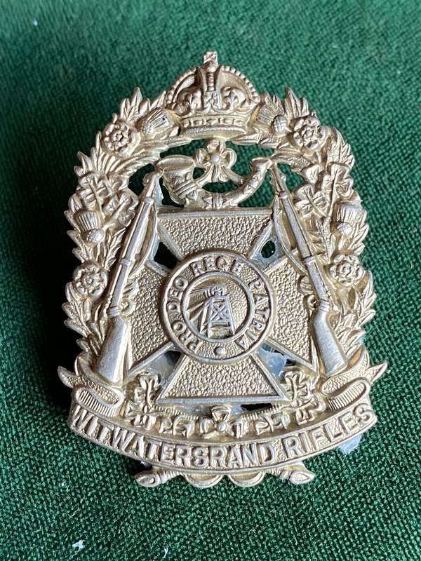 WITWATERSRAND RIFLES,OFFICERS CAP -WORN 1907-1945- 2 LUGS