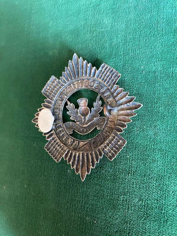TRANSVAAL SCOTTISH VOLUNTEERS CAP BADGE-WORN 1906-1911-ONE LUG MISSING