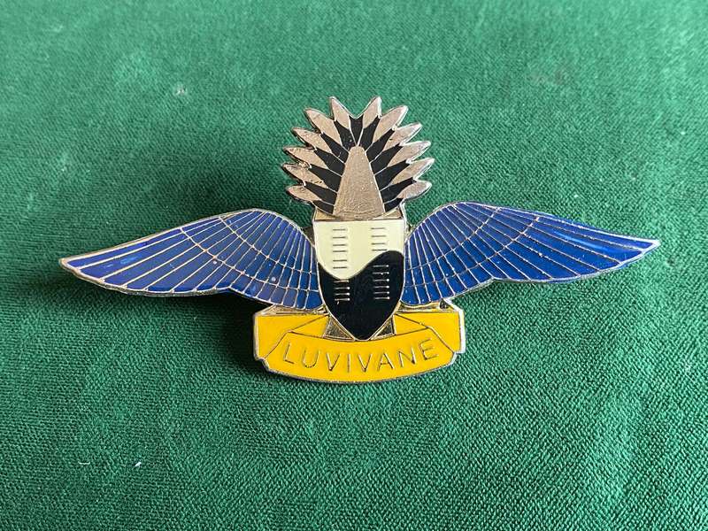 SWAZILAND DISPATCHER(BLUE) PARACHUTE WING- 2 PINS