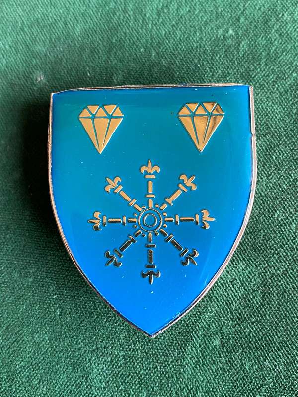 SWA HQ 1 LOGISTIC REGT. POCKET FLASH-VARIATION WITH LUCITE- 3 PINS