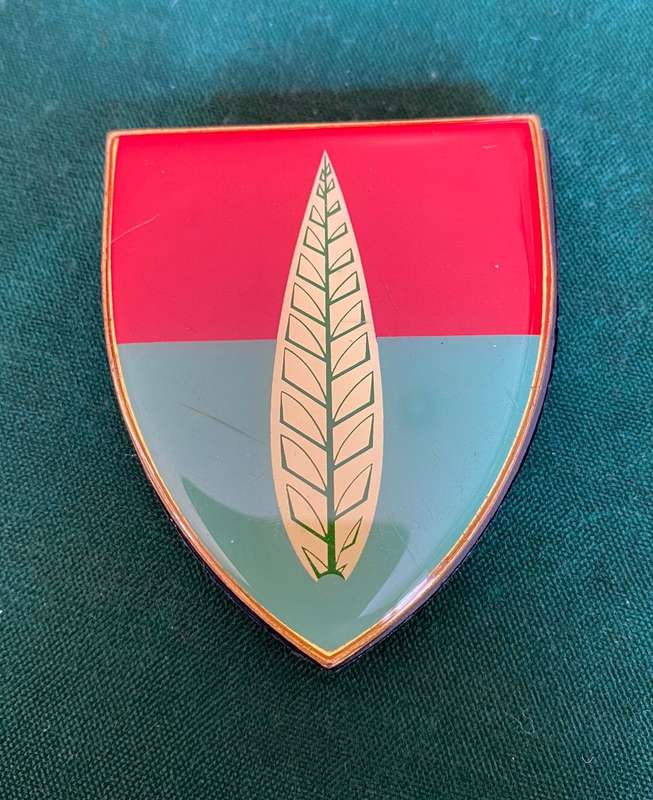 10 ARTILLERY AIR DEFENCE SCHOOL FLASH-WHITE LEAF TYPE- 3 PINS