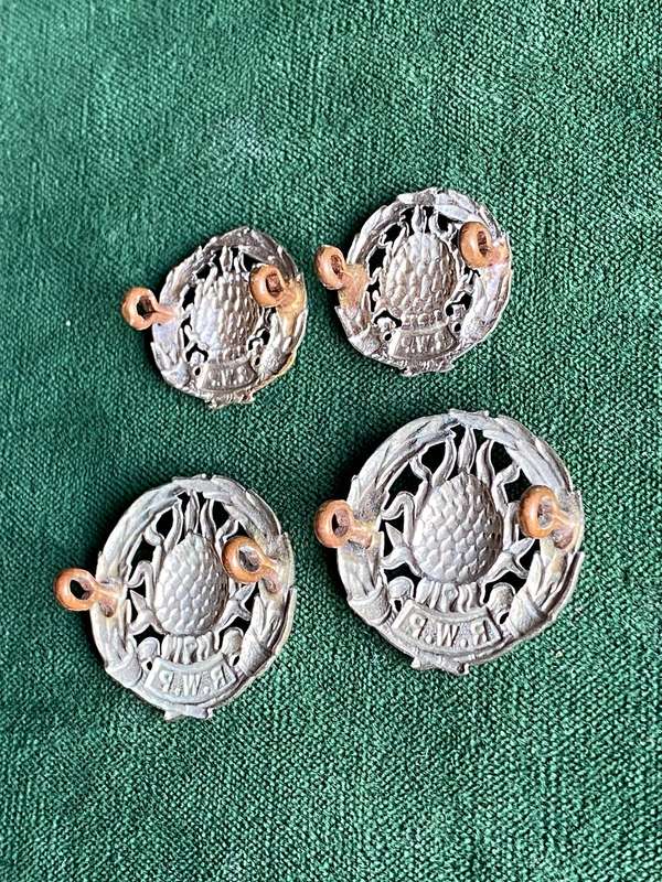 REGIMENT WESTELIKE PROVINSIE WHITE METAL COLLARS AND MESS DRESS COLLARS-WORN 1935-1964-LUGS INTACT