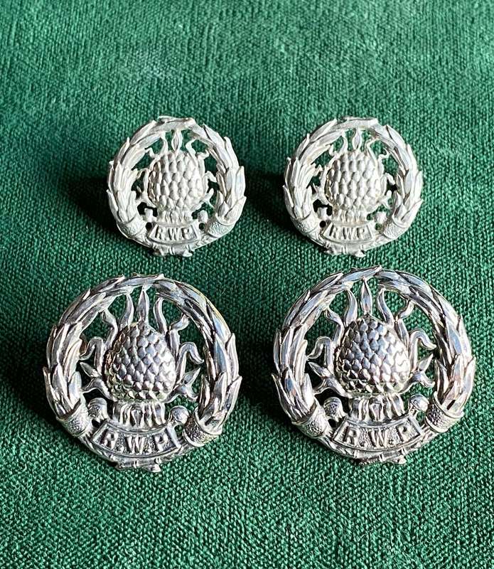 REGIMENT WESTELIKE PROVINSIE WHITE METAL COLLARS AND MESS DRESS COLLARS-WORN 1935-1964-LUGS INTACT