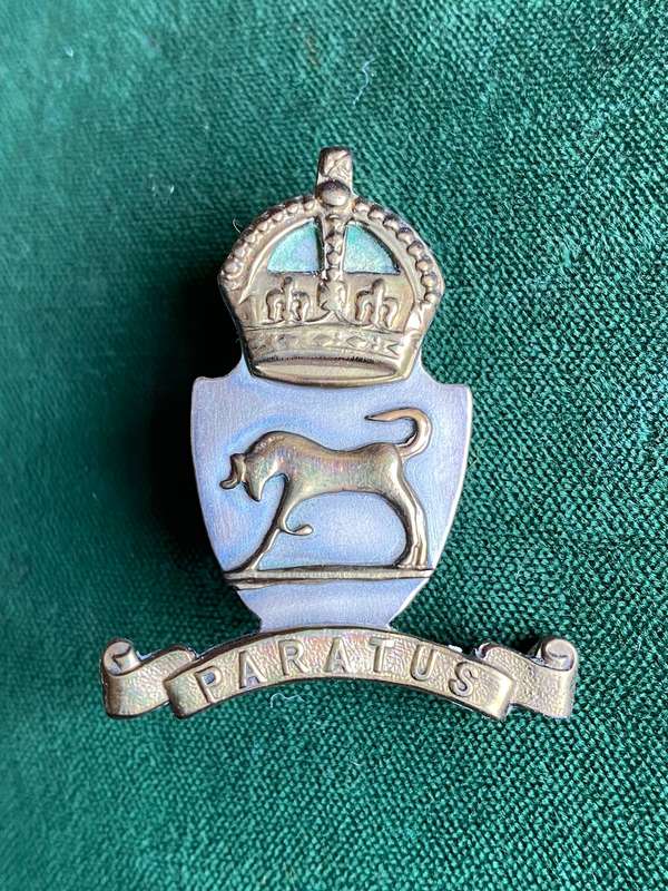 SA MILITARY COLLEGE CAP BADGE-WORN 1924-1955- 2 LUGS