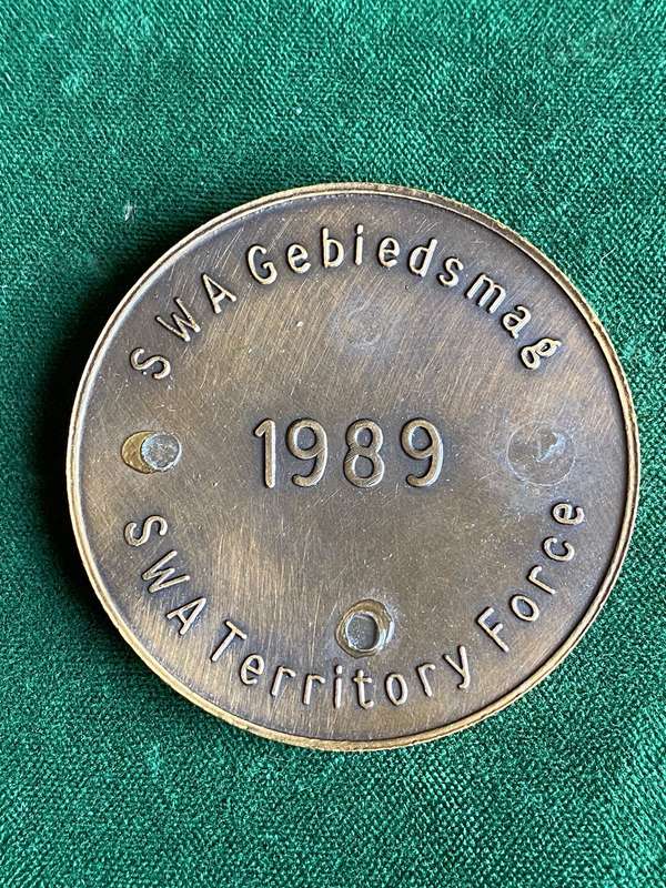 DISBANDMENT OF SWATF APRIL 1989-ALL PERSONNEL-MEDALLION-DIAMETER 50MM-BRONZE
