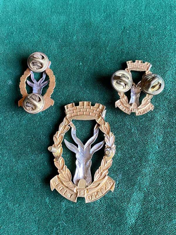 REGIMENT SWA BI/METAL CAP AND COLLARS-WORN POST 1964-LUGS+PINS INTACT