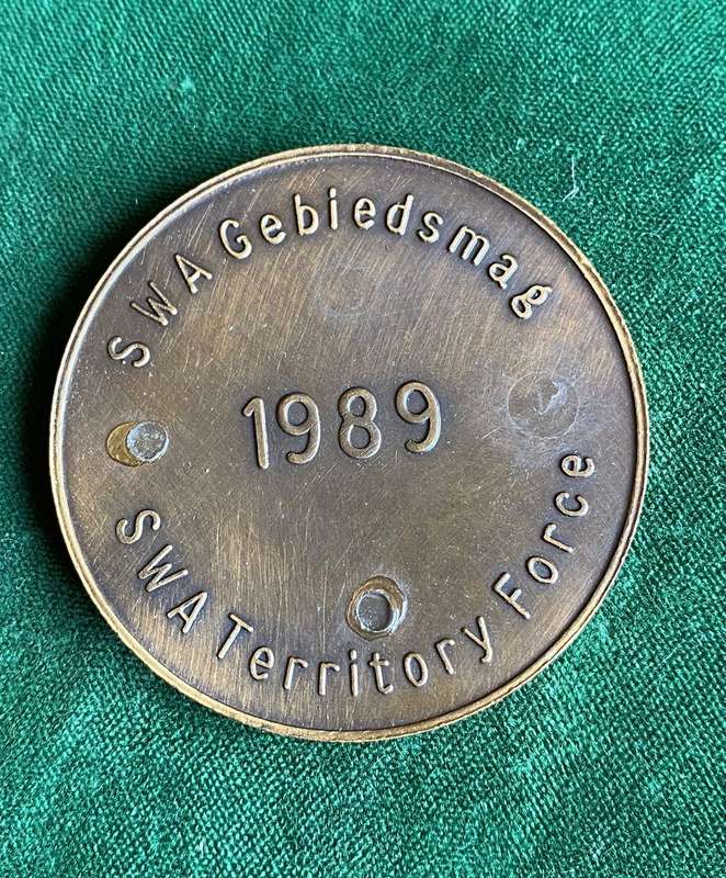 DISBANDMENT OF SWATF APRIL 1989-ALL PERSONNEL-MEDALLION-DIAMETER 50MM-BRONZE