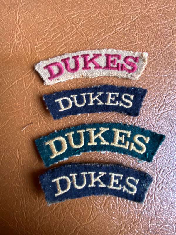 4X VARIATIONS OF CAPE TOWN RIFLES SHOULDER TITLES-SOLD TOGETHER 1940'S-1960'S