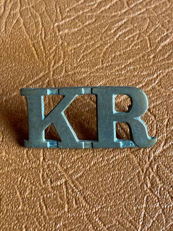 KIMBERLEY REGIMENT SHOULDER TITLE-1920'S-1950'S- 2 LUGS
