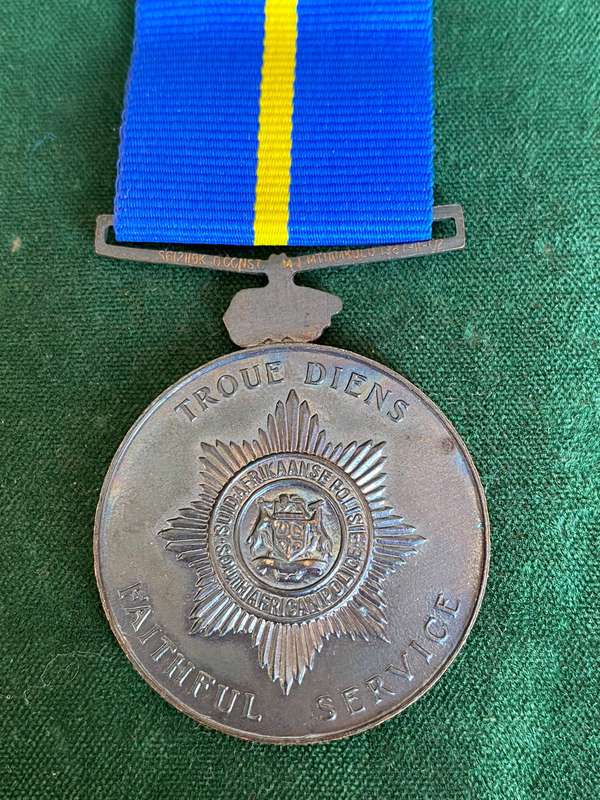 SA POLICE MEDAL FOR FAITHFUL SERVICE (1963) FULL SIZE