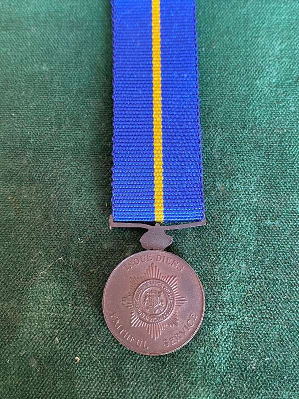 SA POLICE MEDAL FOR FAITHFUL SERVICE (1963) MINIATURE