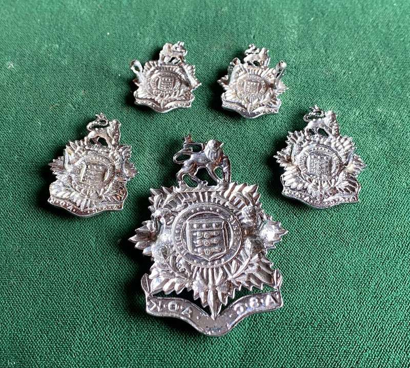 ADMIN SERVICES CORPS CHROME CAP,COLLARS AND MESS DRESS COLLARS-WORN POST 1976-LUGS + PINS COMPLETE