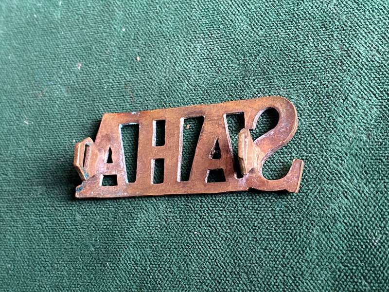 SA HEAVY ARTILLERY TITLE- WORN 1915-1919- 2 LUGS