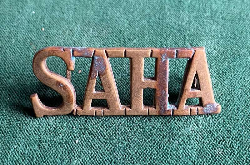 SA HEAVY ARTILLERY TITLE- WORN 1915-1919- 2 LUGS