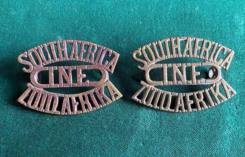3RD SA INFANTRY SHOULDER TITLE PAIR-WORN WW1-LUGS INTACT