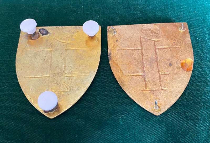 1 BATTALION-TRANSKEI DEFENCE FORCE SHOULDER FLASH PAIR-PINS INTACT