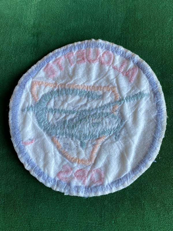 ALOUETTE OPS PATCH FOR OPERATIONAL TOUR OPERATING-ALOUETTE 111-WORN LATE 1970'S-EARLY 1990'S ON RIG