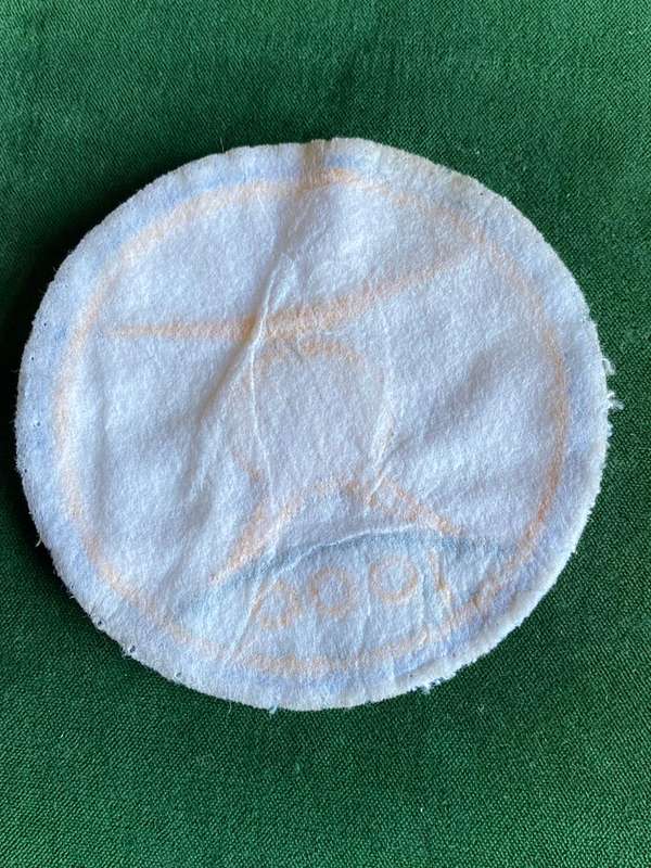 1ST ISSUE ALOUETTE HELICOPTER PATCH FOR 1000 HOURS FLYING TIME-WORN LATE 1980'S-ORIGINAL USED PATCH