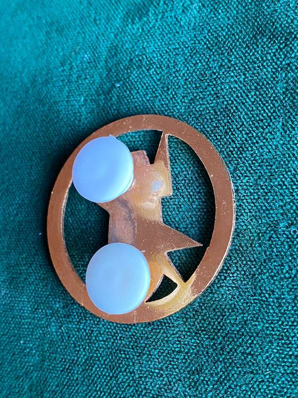 EOD BREAST BADGE-FULL SIZE-BI/METAL- 2 PINS