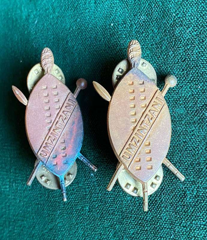 PRINCE ALFREDS GUARD COLLAR BADGE PAIR-WORN 1960,S- PINS INTACT