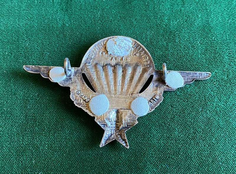 FRANCE MILITARY BASIC PARA WING-INDO CHINA PERIOD-FRENCH FOREIGN LEGION-DRAGO MAKERS STAMP-2 LUGS