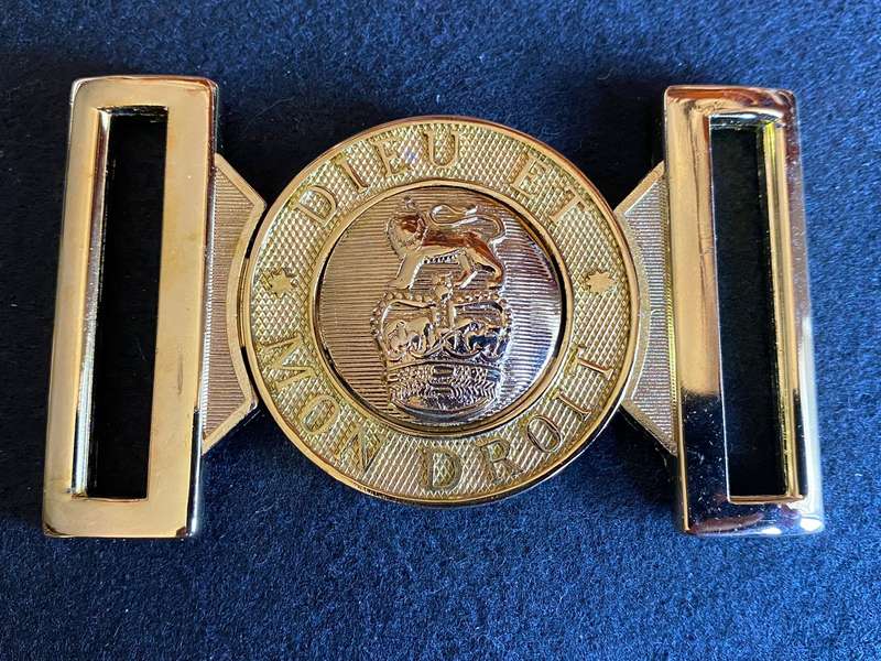 RHODESIA (GILT )Q/C GENERAL SERVICES ISSUE-BELT BUCKLE-MINT CONDITION