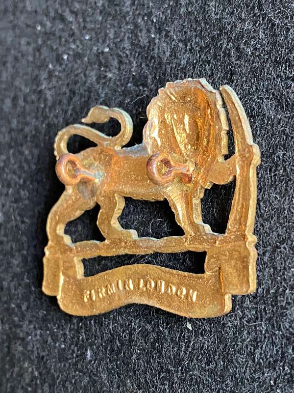 SOUTHERN RHODESIA BRASS COLLAR BADGE-WORN 1940-56- 2 LUGS