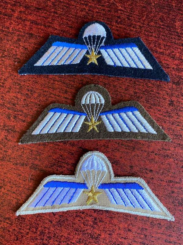NETHERLANDS 3 CATEGORIES OF A PARACHUTE WINGS- SOLD TOGETHER