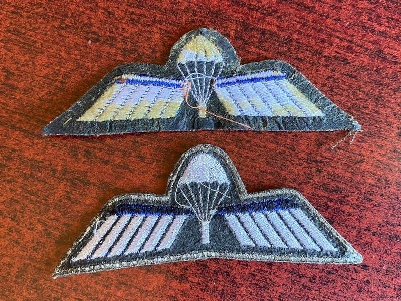 NETHERLANDS 2 CATEGORIES OF B PARACHUTE WINGS- SOLD TOGETHER