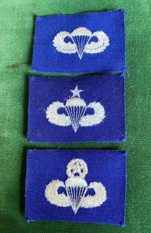 USA AIR FORCE PARA WINGS- 3 CLASSES-SOLD TOGETHER MASTER/SENIOR AND BASIC
