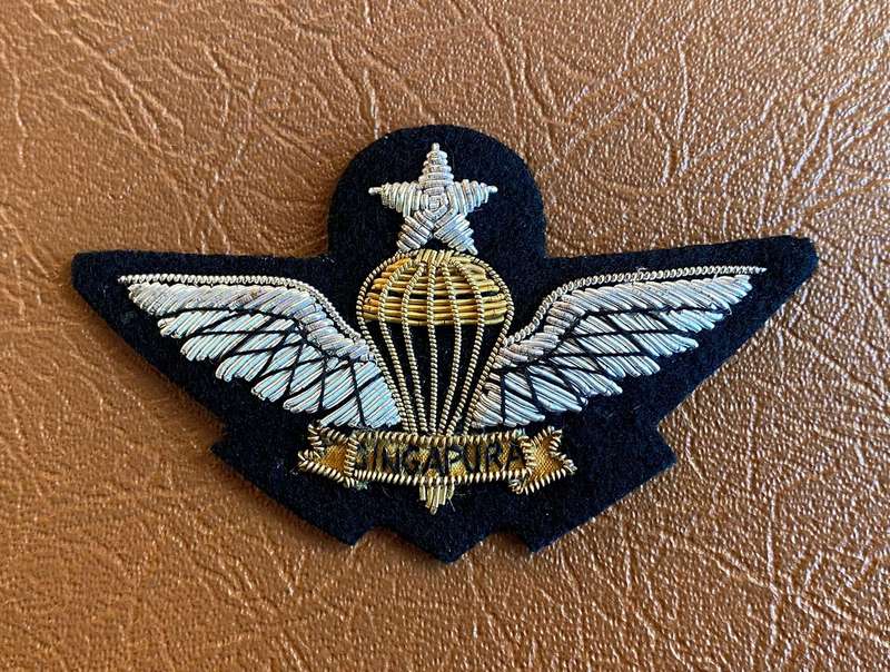 SINGAPORE,SENIOR PARACHUTIST WING-1980'S