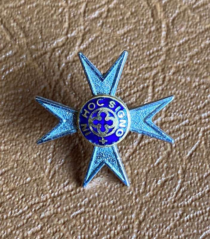S.W.A.T.F. CHAPLAINS OXIDISED,SILVER AND ENAMEL BREAST BADGE-APPROVED IN 1985- 2 PINS