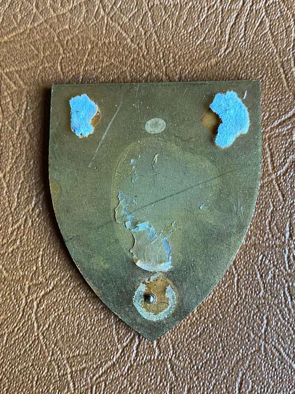10 ARTILLERY DEFENCE SCHOOL AHITE LEAF TYPE FLASH- 1ST ISSUE- NO PINS