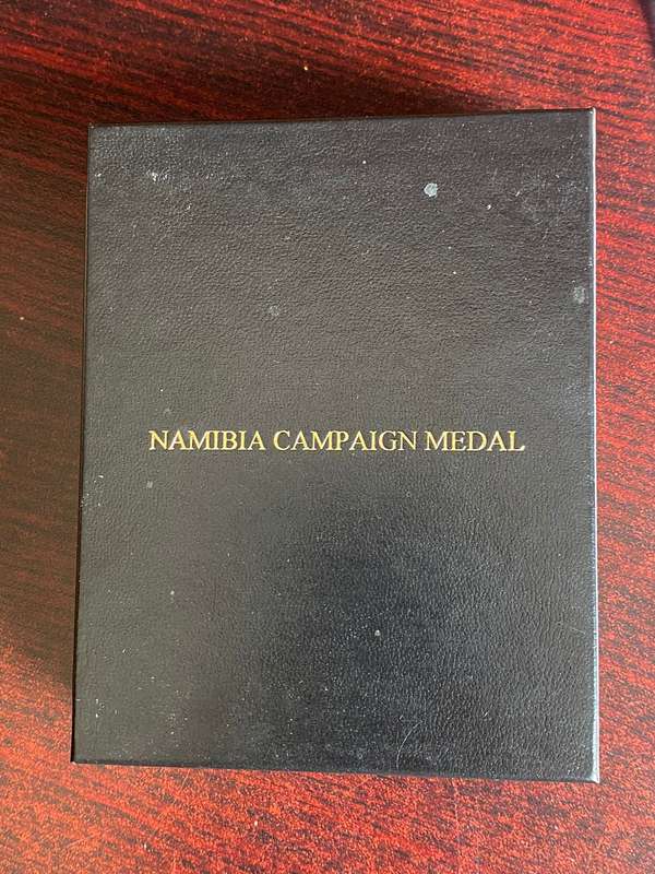 Namibian Police Campaign Medal Full Size + Miniature (2003) Spink Stamped and Boxed