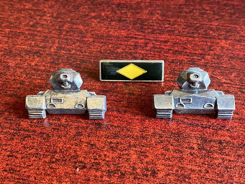 S.W.A.T.F. ARMOUR BERET BAR AND TWO COLLARS-ALL PINS INTACT