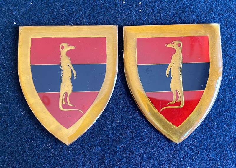 6 FIELD ENGINEER REGT. (RED) FLASH PAIR- NO PINS