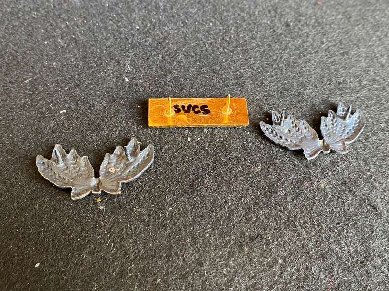 S.W.A.T.F SERVICES CORPS BERET BAR AND COLLARS-PINS INTACT