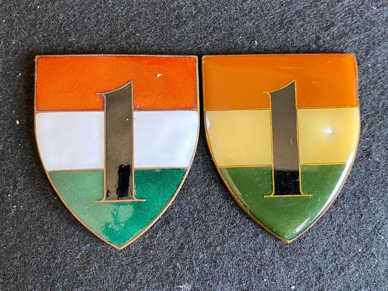 TRANSKEI DEFENCE FORCE TYPE ONE AND TWO FLASHES-SOLD TOGETHER- NO PINS