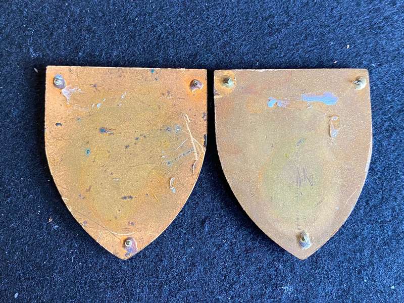 TRANSKEI DEFENCE FORCE TYPE ONE AND TWO FLASHES-SOLD TOGETHER- NO PINS