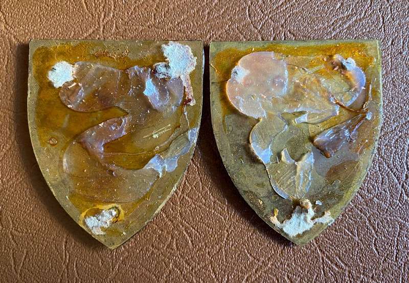 3 SA INFANTRY BN. YELLOW TYPE FLASH PAIR- NO PINS