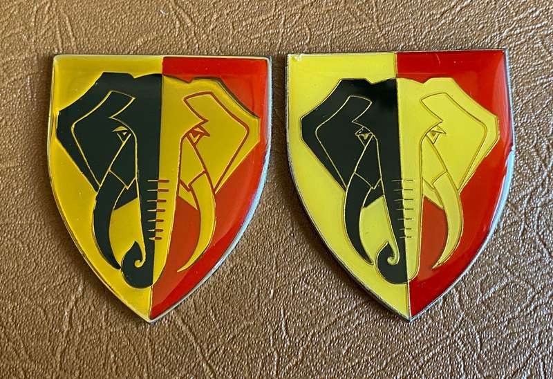 SWA 701 BATTALION WHITE AND SILVER TYPE FLASHES-OWEN F529/530- FULL SIZE- NO PINS