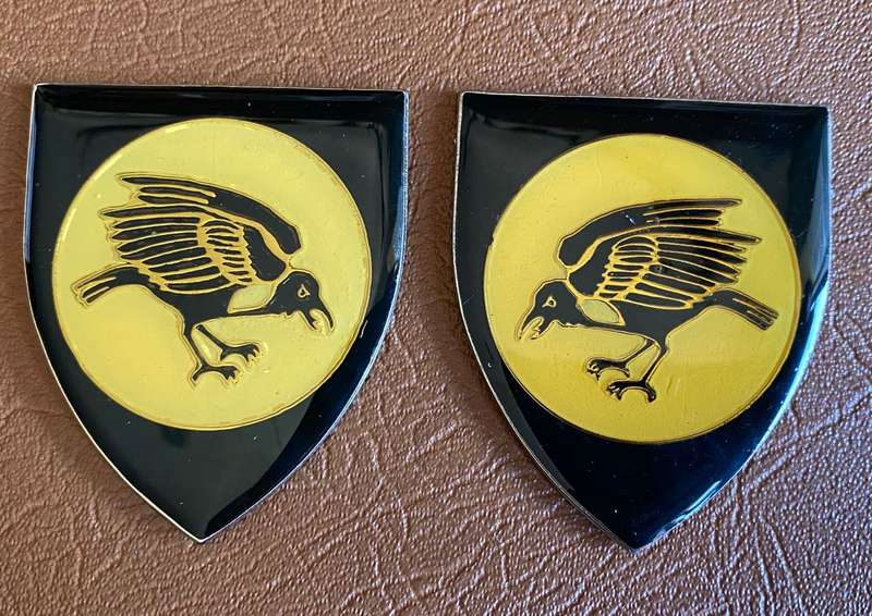 SWA 201 BATTALION PAIR OF FULL SIZE FLASH-OWEN F538/9- NO PINS