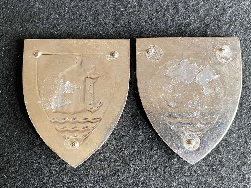 SA CAPE CORPS SERVICE BATTALION FLASH PAIR-DARK GREEN TYPE- NO PINS