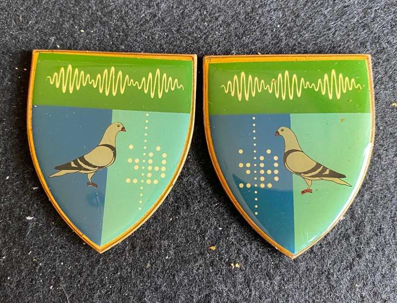 2 SIGNAL REGT. WHITE TYPE FLASH PAIR- NO PINS