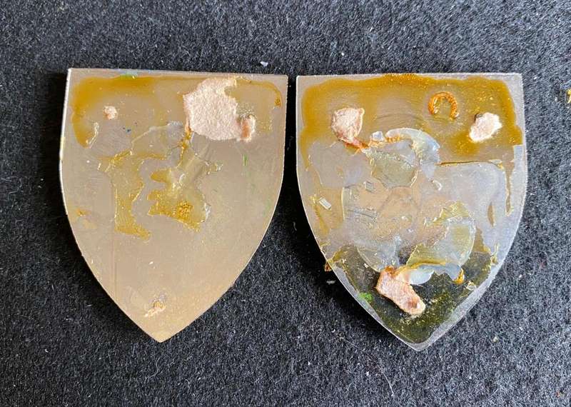 OFS SIGNAL-SILVER TYPE PAIR OF BADGES (THE ACTUAL FLASHES THAT WAS USED IN OWENS BOOK) NO PINS