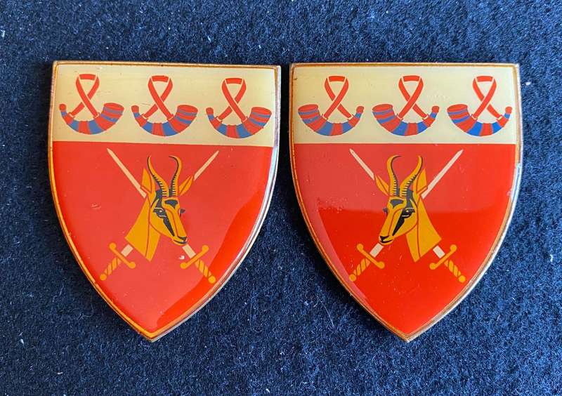 ORANGE FREE STATE COMMAND FLASH PAIR-YELLOW TYPE-OWEN NO F417 AND F 418