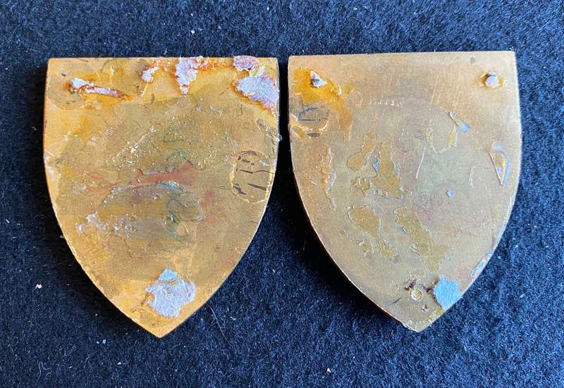 N.WEST COMMAND WORKSHOP YELLOW TYPE FLASH PAIR- 1 ST ISSUE- NO PINS