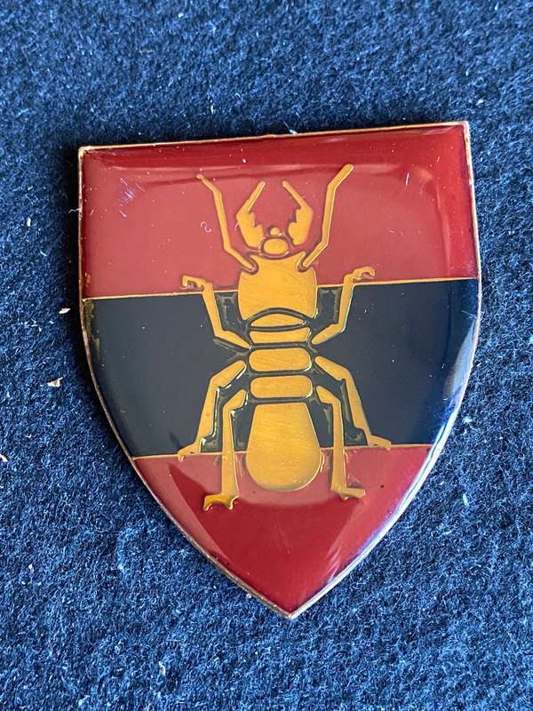 1 CONSTRUCTION REGT. MAROON TYPE-2ND ISSUE FLASH- NO PINS